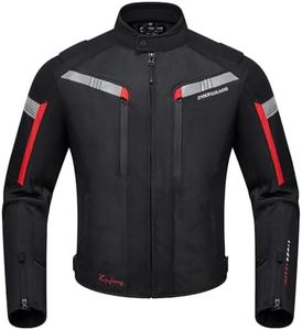Zyxformis Motorcycle Jacket for Men, CE Armored Mesh Motorbike Jacket for Summer, Breathable Protective Gear for Motorcycling