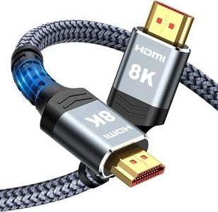 Snowkids 10K Câble HDMI 2.1 8K 2m, 10K 8K@60Hz 48gbps Haute Vitesse 4K@120Hz/144Hz RTX 3090 For PS5 DTS:X eARC Dolby Vision, HDCP 2.2/2.3, HDR10, HDR Dynamique,Compatible HDTV NETFLX Monitor