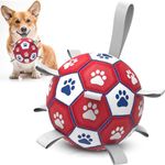 Dog Balls, Interactive Dog Toys for Tug of War, Dog Soccer Ball with 9 Nylon Straps for Indoor Outdoor, Dog Toys for Small Dogs & Medium Gift for Birthday(6 inch)