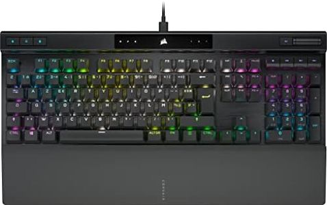 Corsair K70 Pro RGB USB-C Clavier Gaming Optique-Mécanique - Switchs Linéaires OPX, Touches à Double Injection PBT, Taux d ’Interrogation de 8.000 Hz - FR Disposition, AZERTY - Noir