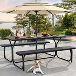 DWVO 6FT Picnic Table, Heavy Duty O
