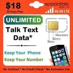 Speedtalk Mobile Preloaded Phone Plan + SIM Card Unlimited Talk, Text & Data