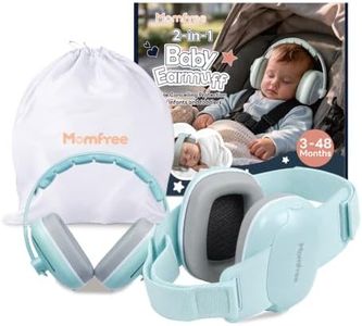 Momfree 2-in-1 Baby Ear Muffs Noise Protection Blue - 25dB Sound Reduction