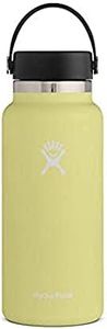HYDRO FLASK - Water Bottle 946 ml (32 oz) - Vacuum Insulated Stainless Steel Water Bottle Flask with Leak Proof Flex Cap with Strap - BPA-Free - Wide Mouth - Pineapple