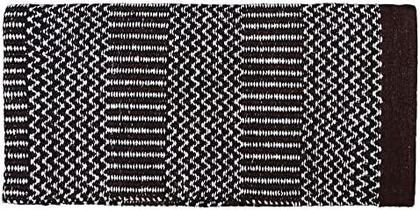 Dura-Tech Navajo Double Woven Western Saddle Blanket for Horses | Size 32" X 32" | Color Brown | Horse Comfort and Style | Perfect for Everyday and Show Ring | Washable | Double Woven Acrylic