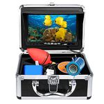 Underwater Fish Finder Anysun Professional Fishing Video Camera with 7" TFT Color LCD Hd Monitor 700tvl CCD 15M Cable Length with Carry Case, Fun to See Fish Biting