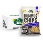 Eat Real, Hummus Chips, Sea Salt & Balsamic Vinegar, 10 x 110g, Gluten-Free Crisps Multipack, Vegan-Friendly, Healthy Plant-Based Snacks