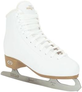 Riedell Horizon Junior Ice Skates - Recreational Figure Ice Skates with Stainless Steel Blade | White | Size 3 JR