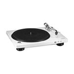 Denon DP-450USB Semi-Automatic Analog Turntable, USB Output for Recording, Speed Auto Sensor, Specially Designed Curved Tonearm, 33 1/3, 45, 78 RPM (Vintage) Speeds, Superior Audio, White