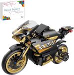 Motorbike Model Kit for Ducati, 832 Pieces Motorcycle Building Set and Construction Toy, Collection Motorcycle Building Kit Technology Racing Motorcycle Building Kits Compatible with Major Brands