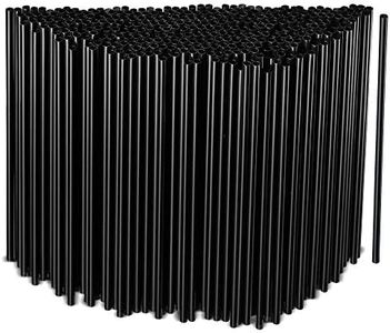 [2000 Count - Black] 5'' inch Plastic Stirrer Stick Disposable Sip Straws, Sticks, For Sipping, Cocktails, Bars, Coffee Stirrers
