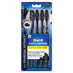 Oral B Cavity Defense 123 Black Toothbrush – Medium (Pack of 4)