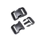 Side Release Buckle 50mm Heavy Duty Dual Adjustable Plastic Buckle Clips Snaps Plastic Backpack Buckle Replacement for Strap 50mm(50mm,2sets)