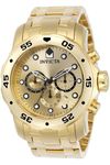 INVICTA Men's 0074 Pro Diver Chronograph 18k Gold Plated Stainless Steel Watch