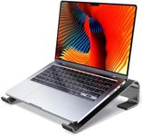 MOKURU Laptop Stand for Desk, Aluminum Laptop Riser, Ergonomic Computer Stand for Laptop, Laptop Cooling Stand Compatible with for MacBook Pro/Air, Dell, HP, Lenovo, 10-17.3''