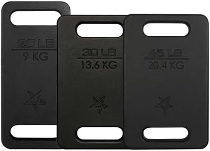 Yes4All Cast Iron Ruck Weight, Weighted Plate for Rucking, Swings, Squat, Strength Training, Fitness Workout, and Home Exercises Set 3pcs - 20LB + 30LB + 45LB