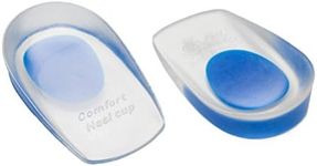 PRO 11 WELLBEING Clear Orthotic Gel Heel Cups for Treatment of Plantar Fasciitis (Blue, 7.5/12 UK)