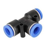 10 pcs 10mm 3/8 T Style One Touch Fittings Push in Pneumatic Connector Air Line Quick Fittings