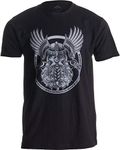 Odin | Norse Mythology God Valkyrie Valhalla Viking Raven Nordic Thor T-Shirt-(Adult,M) Black