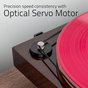 Fluance RT85 Turntable – Walnut Wood, High-Fidelity Vinyl Record Player