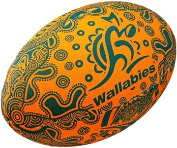 Gilbert Australia Wallabies Indigenous Rugby Ball Supporter Size 5 Officially Licensed