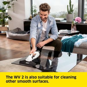 Kärcher WV 2 Plus Cordless Window Vac – Glass and Surface Cleaner