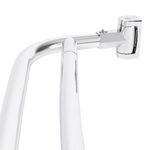 JS Jackson Supplies Double Curved Shower Rod, Metal Construction, Adjustable Between 44 to 70 Inches, Aluminum Rods and Zinc Mounting Hardware, Quality Modern Bathware, Chrome Finish