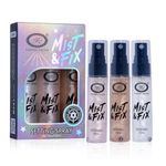 Fashion Colour MIST & FIX Setting Spray (30ML*3) | Setting Spray For Makeup Long Lasting | Mist Fix Shimmer | Illuminating & Hydrating Makeup Fixing Spray | Makeup Fixing Spray For Long-Lasting Makeup | Set of 3