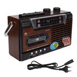 Upgrade TR621 Cassette Player Combo with Remote Control, Portable Boombox AM FM Radio, MP3 Player Stereo Sound, USB, TF Port, for Family (US Plug)