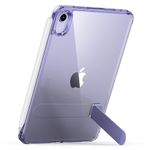 ESR for iPad Mini 7 Case 2024, iPad Mini 7th/6th Generation Case with Stand(2024/2021), 3 Stand Modes, Slim and Light, Drop Protection, Supports Pencil Pro, Boost Kickstand Case, Purple Clear