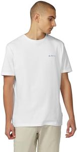 Ben Sherman Men’s Signature Chest Embroidery T-Shirt, White, Medium