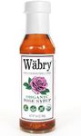 Wäbry Organic Rose Syrup – 16.4 oz (464g), Natural Coffee Syrup, Perfect for Lattes, Tea, Shaved Ice and Soda, Vegan Friendly, Non-GMO, Dye-Free, Gluten-Free Snow Cone Syrup – BPA-Free Plastic Bottle
