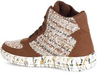 Ryko Mens Brown High-Top Casual Sneaker Shoes