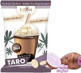 Fusion Select Taro Bubble Tea Mix - Boba Tea Powder Flavored 3-in-1 Drink Powder with Cream & Sugar - Instant Pre-Mixed Beverage for Hot or Cold Blends & Yummy Frappes - 6 oz. Pack, Made in Taiwan