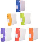 Infomate PP Box File Office Papers & Certificates Storage - Multicolored- Size : 31 X 30 X 7 cm (Pack of 6)