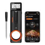 INKBIRD Wireless Cooking Thermometer INT-21-B, Bluetooth 5.4 Meat Thermometer with 5MM Ultra Thin Probe, HD LCD Display, 60 Min Offline Data Storage, Temperature Alarms for Tandoori Chicken BBQ