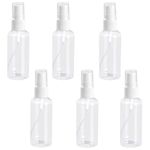 6 Pack Spray Bottles 50ml Small Spray Bottle Fine Mist Clear Plastic Empty Spray Bottle Mini Travel Bottle Set Cosmetic Travel Spray Bottles for Toiletries Leakproof Refillable Liquid Containers