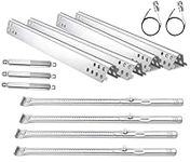 WELL GRILL Replacement Parts Kits for Charbroil Advantage Series 4 Burner 463344015 463343015 463344116 463433016 Gas Grills, Stainless Steel Heat Plates BBQ Burner Crossover Tube Igniters Set