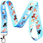 Dog Parade Lanyard Key Chain Id Badge Holder