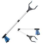 Reacher Grabber Tool Pickup Tool Reaching Assist Tool for Trash Pick Up,Nabber,Litter Picker,82cm Foldable Grabber Reacher for Elderly,Lightweight Extra Long Handy Trash Claw Grabber,Arm Extension