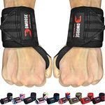 DMoose Fitness Wrist Wraps for Weightlifting, Powerlifting, Strength Training, Benching, Bodybuilding & Crossfit, Thumb Loops with Adjustable Straps, Workout Wrist Wraps for Men and Women