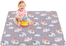 Large Baby Play Mat for Playpen 127x127 cm, Washable Portable Baby Floor Playmat, Non Slip Foldabe Infant Crawling Mats, Tummy Time Mat Pad for Toddlers Baby Play Pen Mats for Home Or Travel