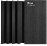 SODOCT 12 Pack Large Acoustic Panels, 47.2" X 23.6" X 0.4" Sound Proof Panels for Walls, High Density Sound Absorbing Panels for Home Studio & Office, Black