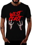 Swag Point Men’s Graphic T Shirts – 100% Cotton Short Sleeve Urban Casual Tops Streetwear Hip Hop Hipster Crewneck Tee, West, XX-Large