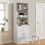 Cozy Castle White Bookshelf with Do