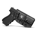 gl 19 Holster, Carbon Fiber Kydex Holster IWB for gl 19 19X gl 23 gl 25 gl 32 gl 45 (Gen 3 4 5) Pistol Case - Inside Waistband Carry Concealed Holster gl 19 IWB (Black, Right Hand)