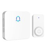 SECRUI Doorbell, Easy Installation Wireless Door Bell Kit with 1000FT Ultra-Long Range, 32 Chimes, 5 Volume Levels for Home, Classroom, Office-White