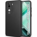 TheGiftKart Sleek Back Cover Case for Vivo V40e / iQOO Z9s 5G | Slim Fit Protective Design | Ultra Matte Finish | Camera Protection Bump | Soft Silicon Cover for Vivo V40e / iQOO Z9s (Silicone, Black)