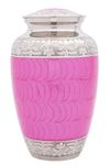 Casket Depot: Eternity Silver and Fuchsia Pink Brass Cremation Urn (Adult)