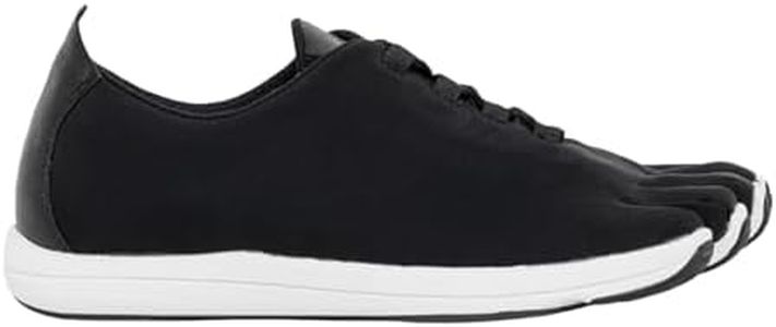 Peluva Strand Lightweight Trainer | Women's 5-Toe, Zero-Drop Barefoot Shoes Black/White